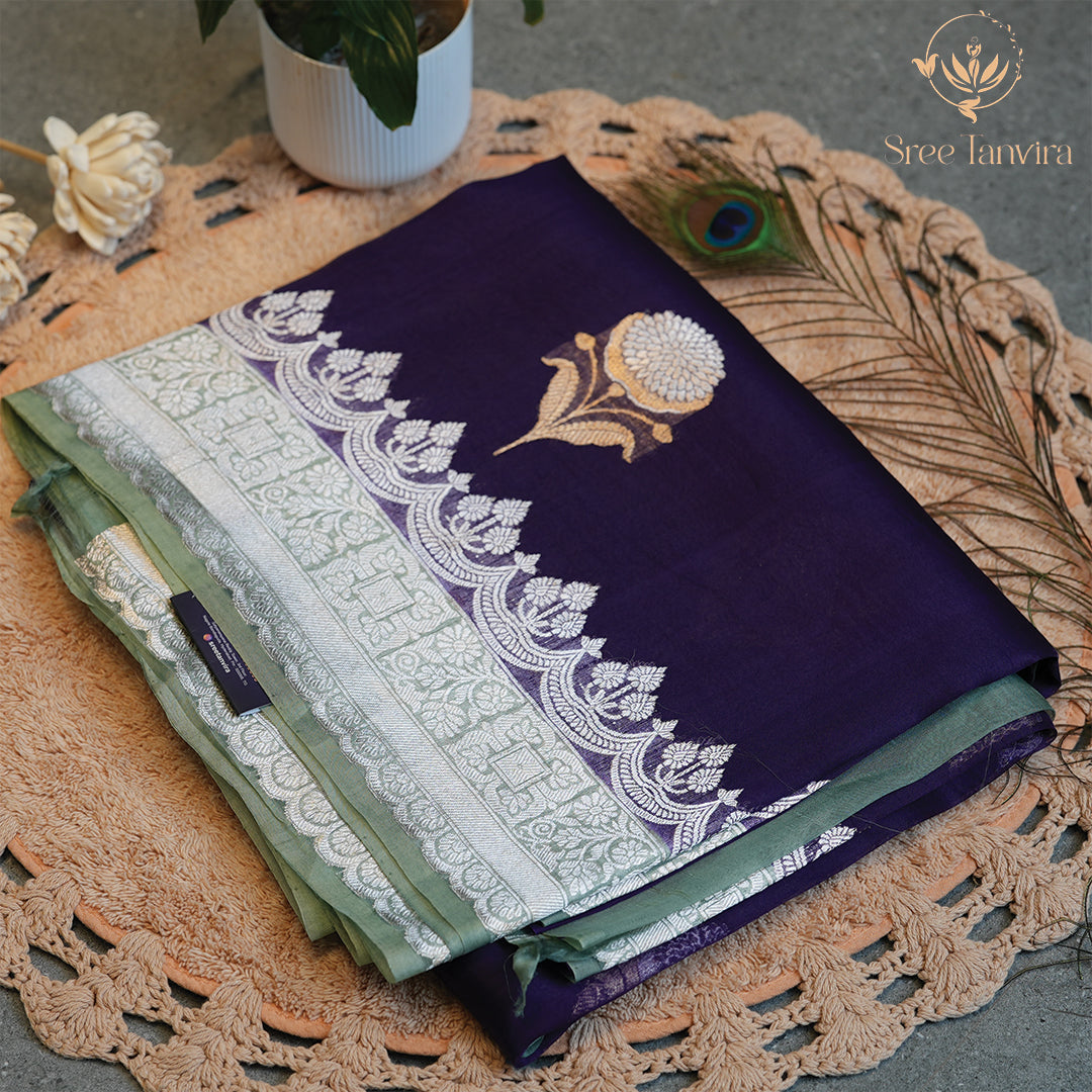 PURE ORGANZA TISSUE SAREE