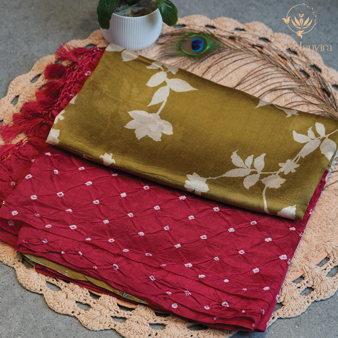MOONGA BANDHANI SAREE