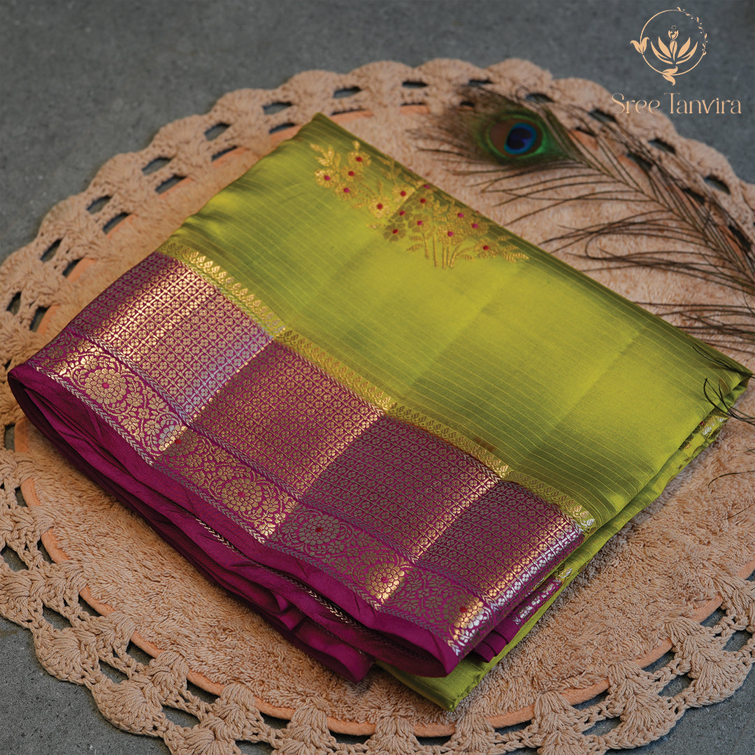 TISSUE MANGO SAREE WITH RICH ZARI BORDER