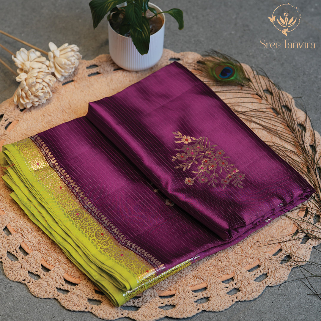 TISSUE MANGO SAREE WITH RICH ZARI BORDER
