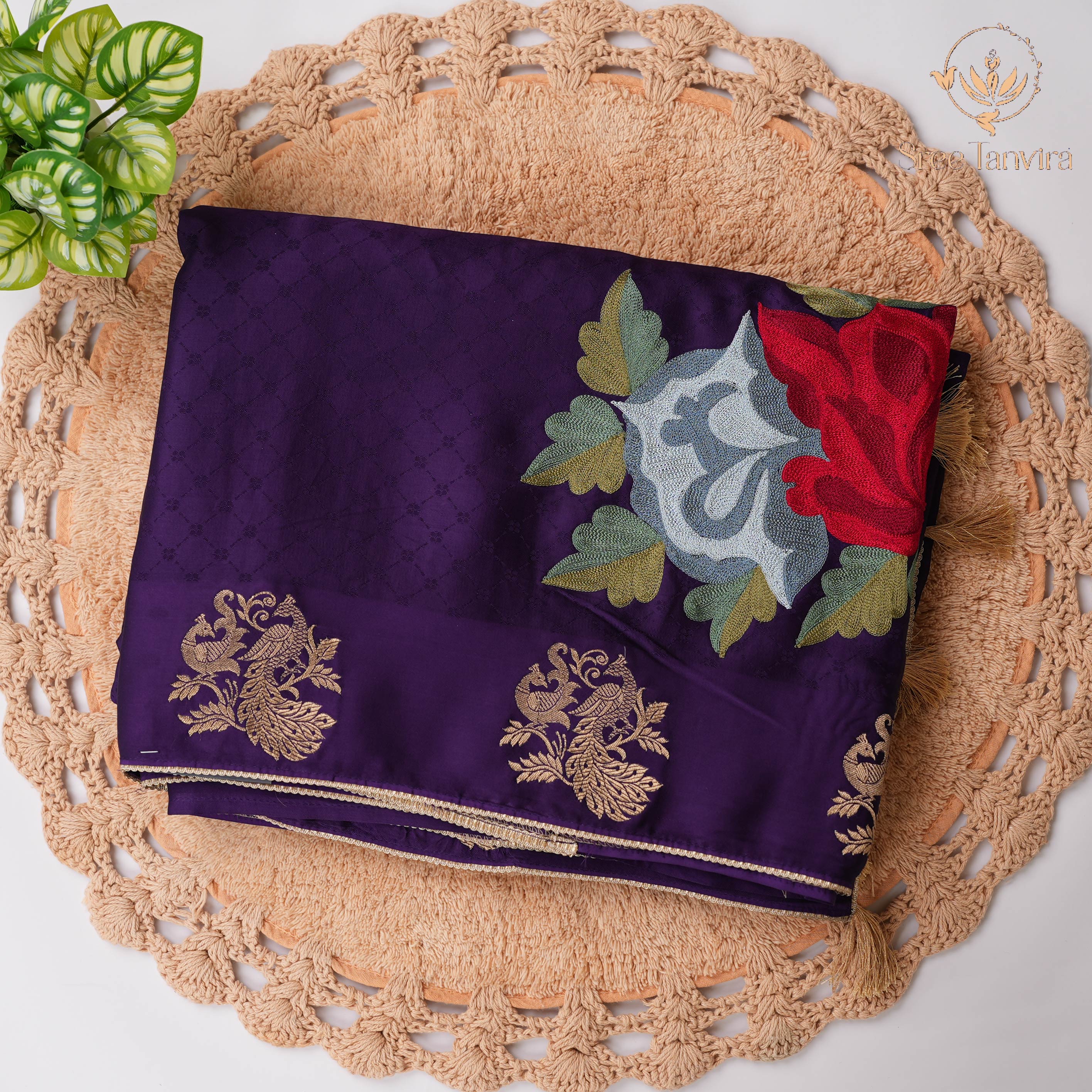 SATIN CRAPE SAREE