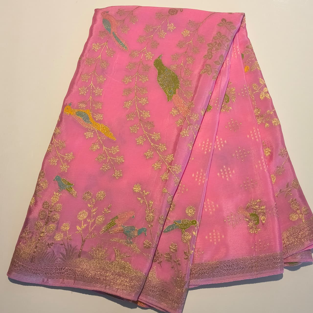 Georgette Allover Pink Saree