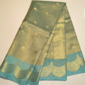Tissue Green raw mango Saree