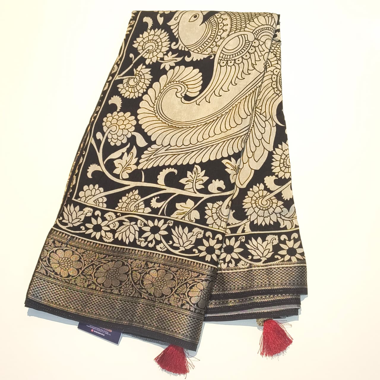 Pen Kalamkaari Fancy Silk Saree