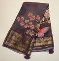 Digital Print Fancy Silk Saree