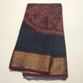 Chanderi Silk Marroon Bandhani Print