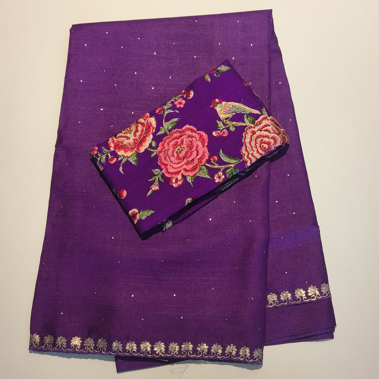 Purple Silk Saree